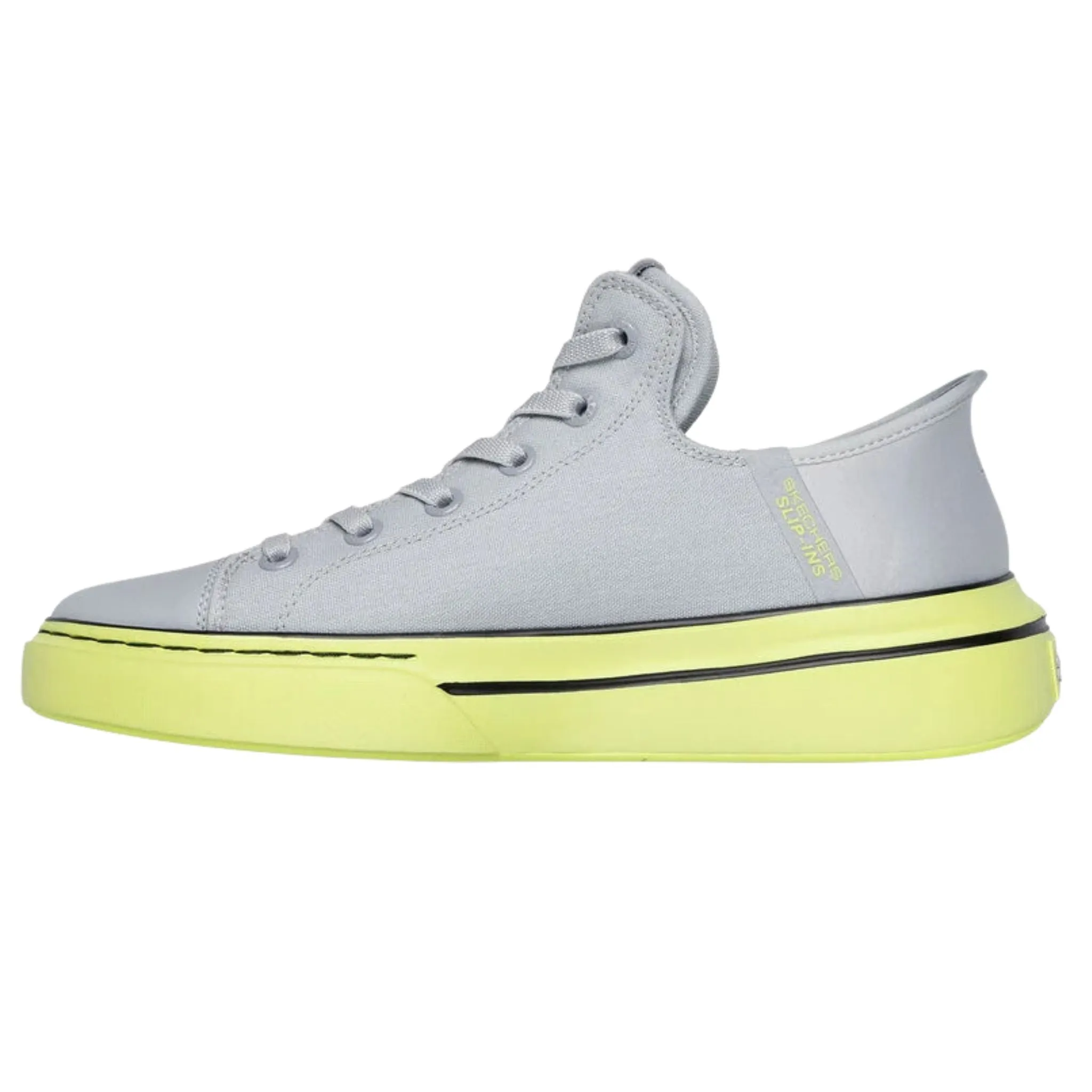 Skechers Men's 251032 Snoop One-OG Tela Gray Lime Slip-ins Casual Shoes