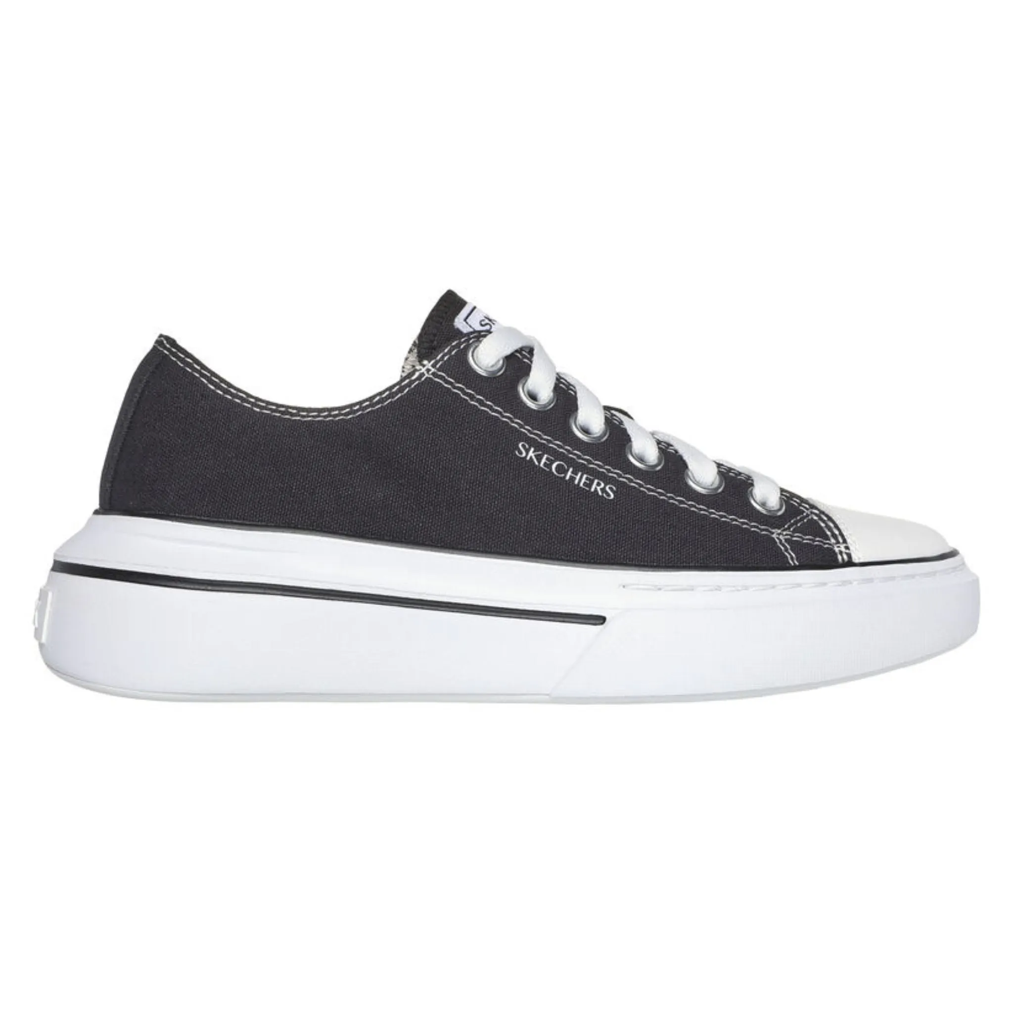 Skechers Women's 185073 Cordova Classic-New Standard Black White Casual Shoes
