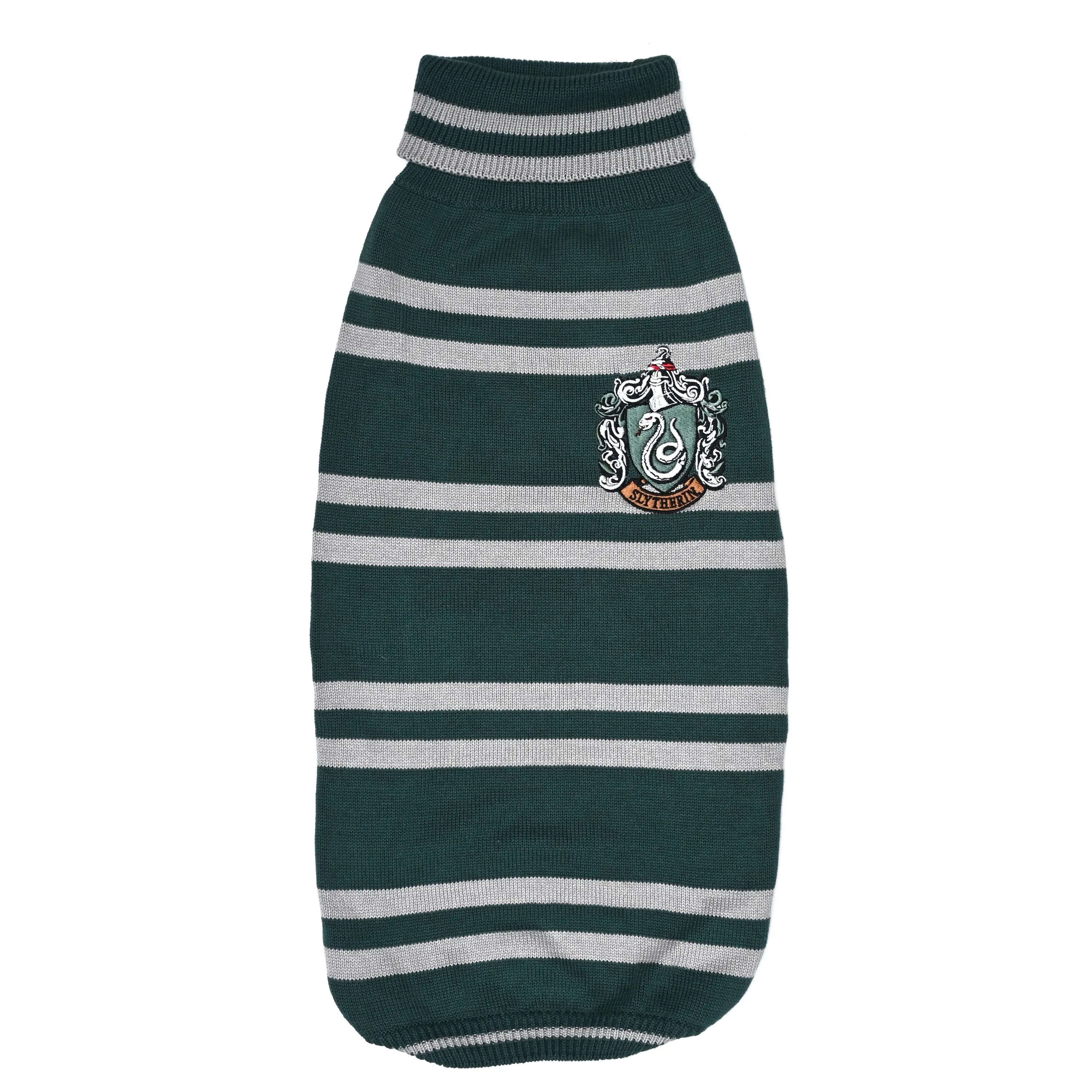 Slytherin Green Stripes Dog Sweater