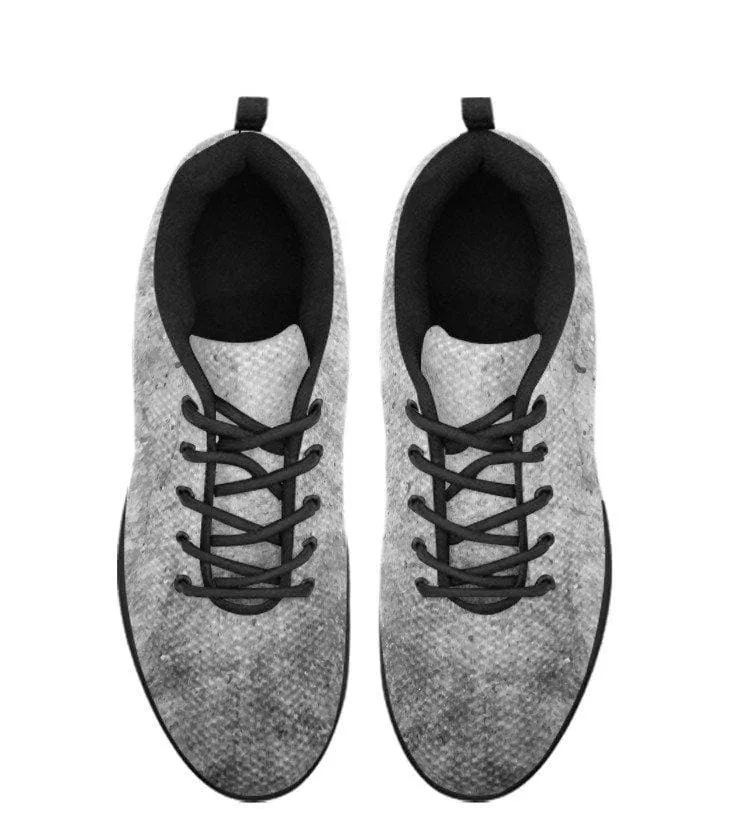 Sneakers for Men - Grey and Black - Canvas Mesh Athletic Running Shoes by inQue.Style