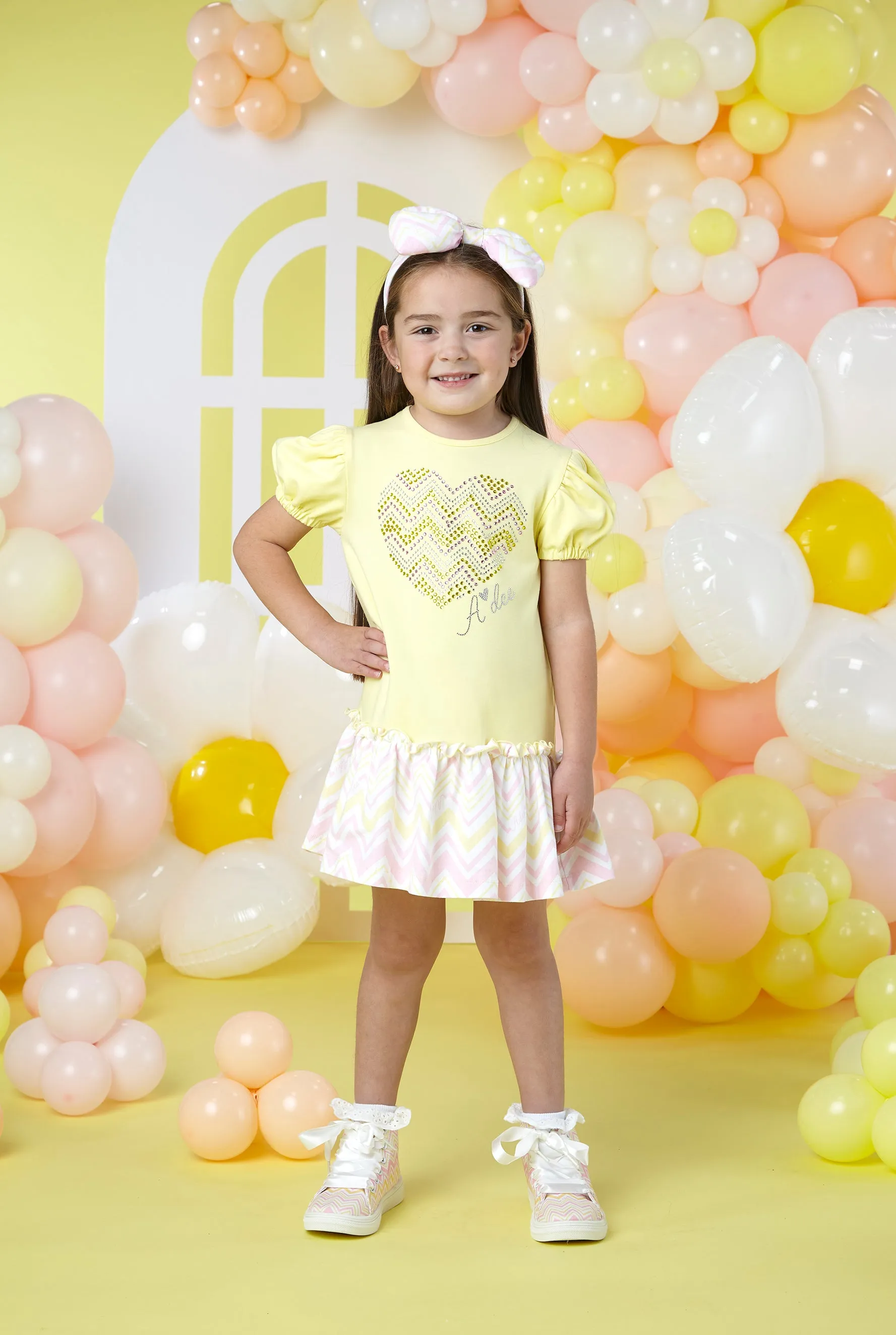 SS24 A Dee Girls Jazzy Chevron Chic Trainers