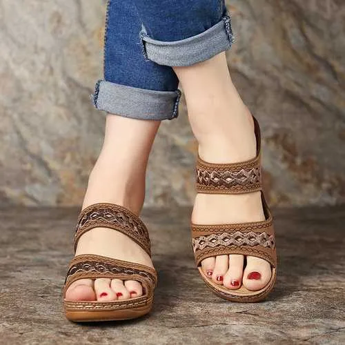Stitching Comfy Casual Wedges Sandals