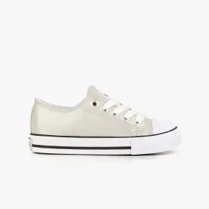 Unisex Metallized Silver Sneakers