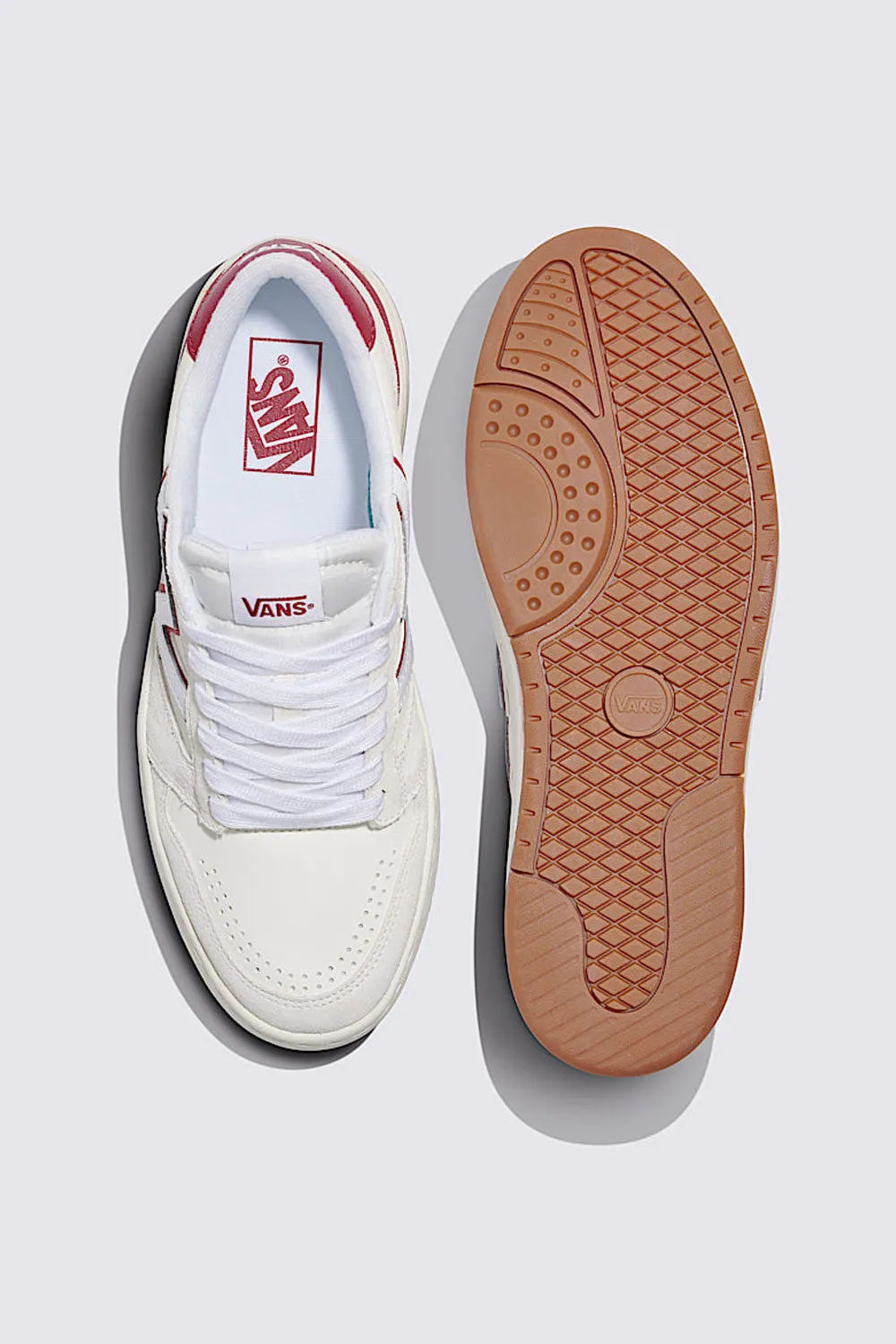 Vans Lowland 2.0 Sneakers in Red & White | VN000D6RCI1