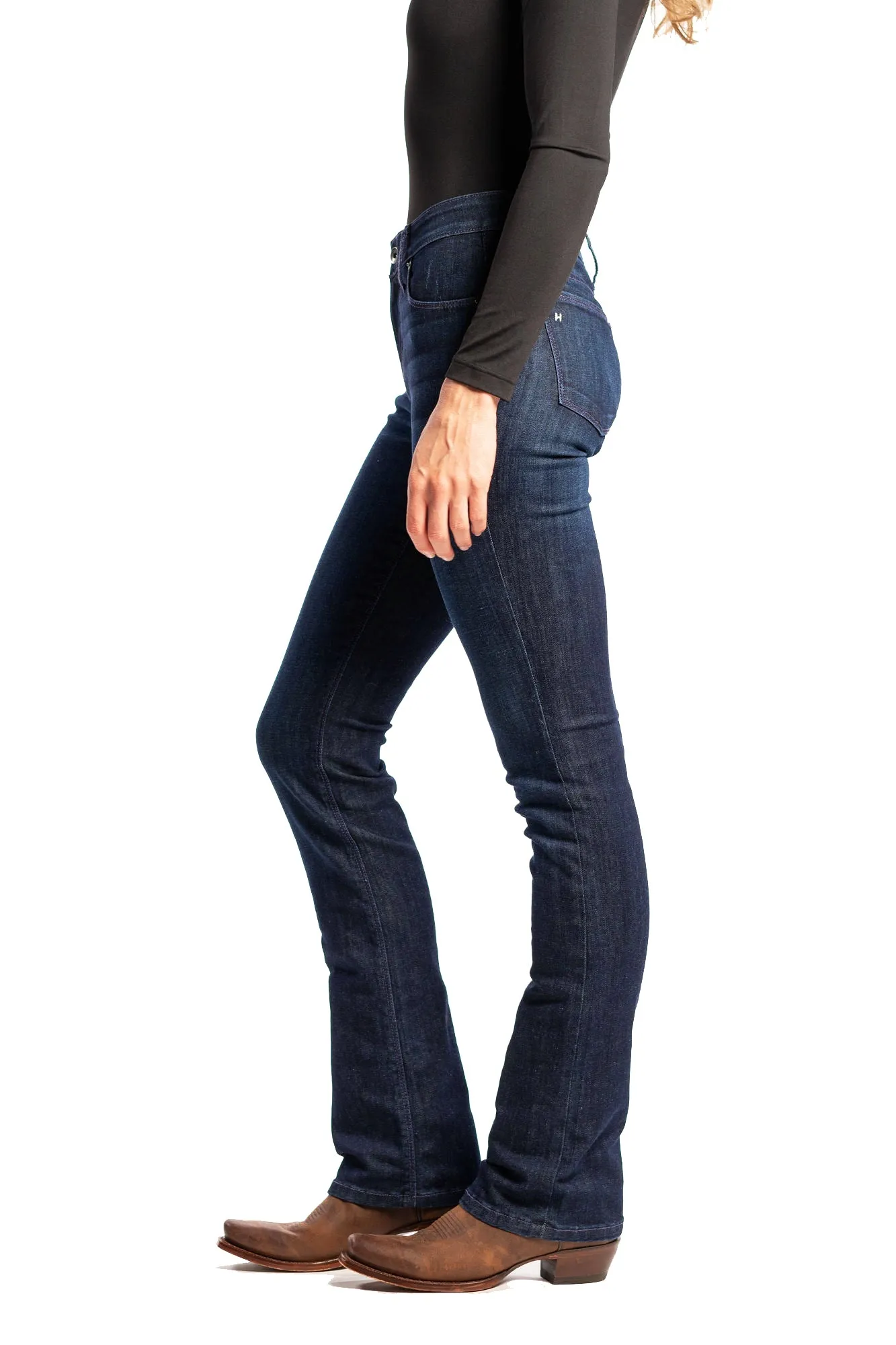 WESTERLY : Straight Leg (Deep Ocean) Violet Stitch
