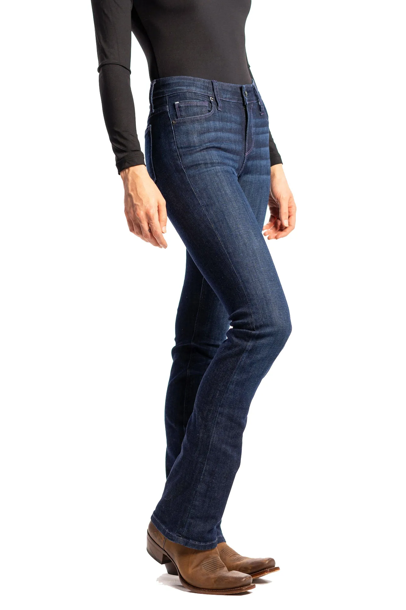 WESTERLY : Straight Leg (Deep Ocean) Violet Stitch