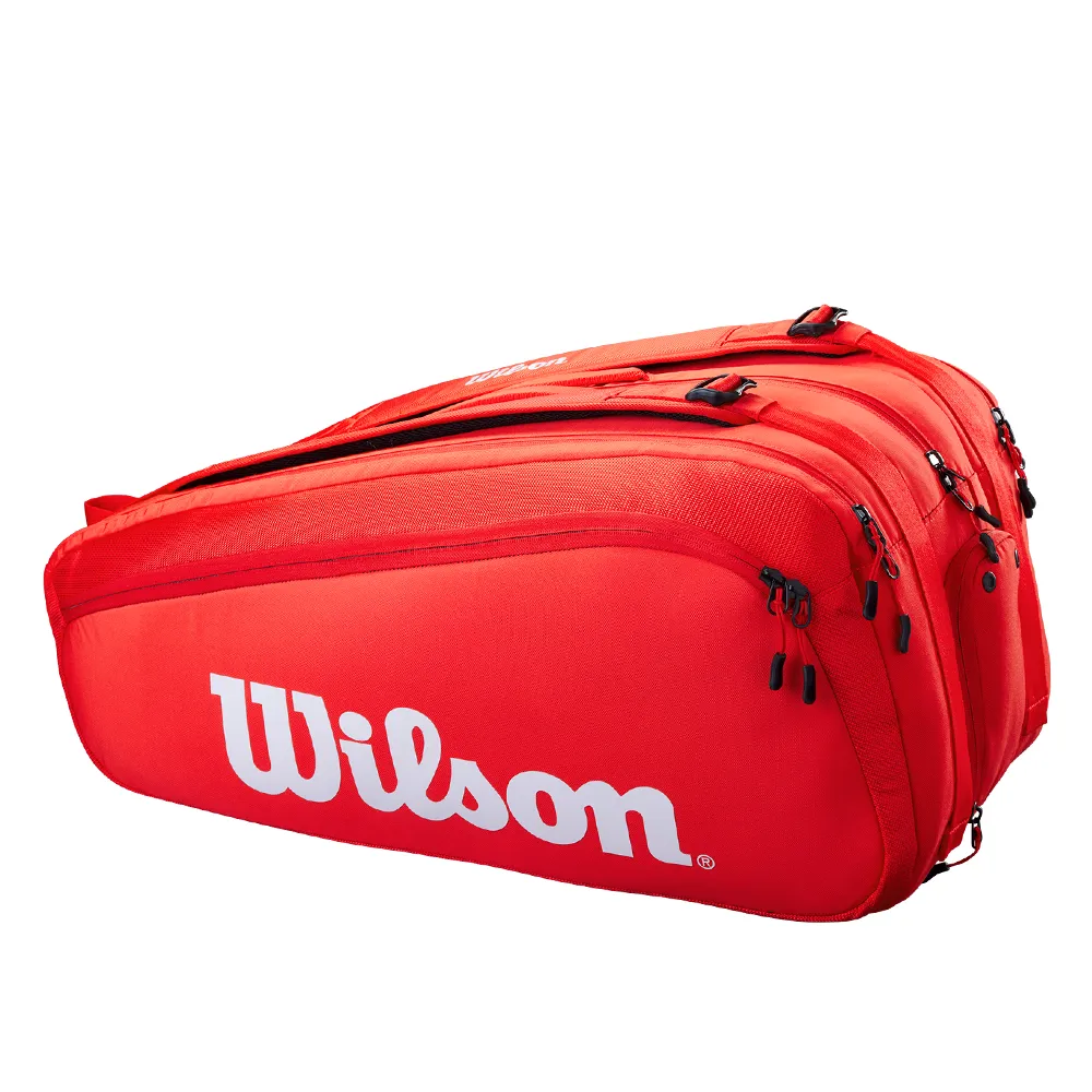 Wilson Super Tour 15-Pack Red Tennis Duffle Bag