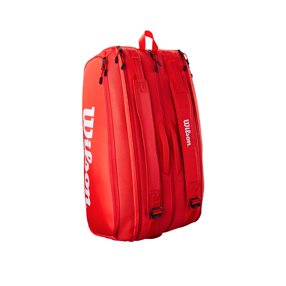 Wilson Super Tour 15-Pack Red Tennis Duffle Bag