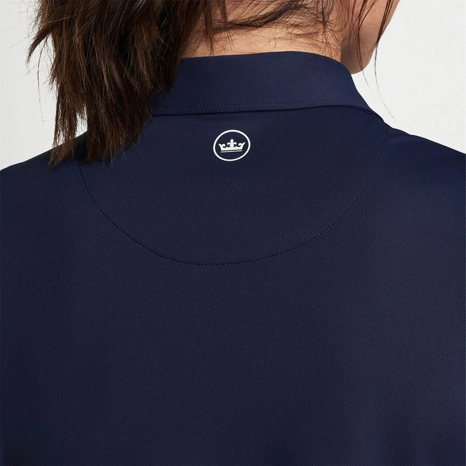 Womens Banded Sport Mesh Sleeveless Button Polo Navy - 2024