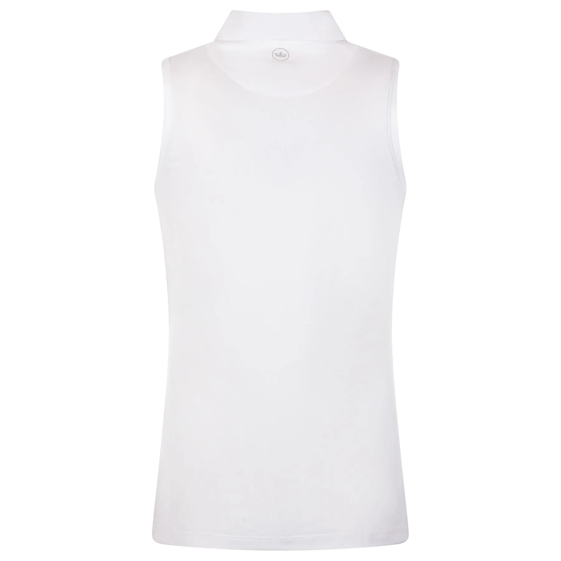 Womens Banded Sport Mesh Sleeveless Button Polo White - 2024