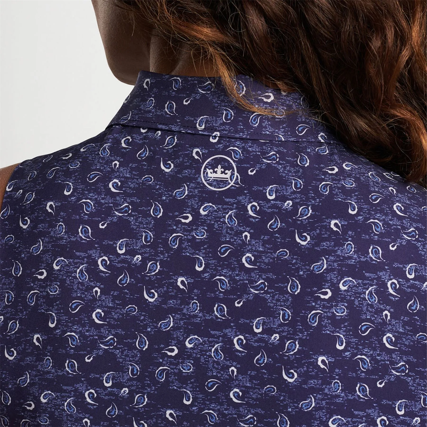 Womens Carner Tossed Paisley Sleeveless Sport Dress Navy - SS24