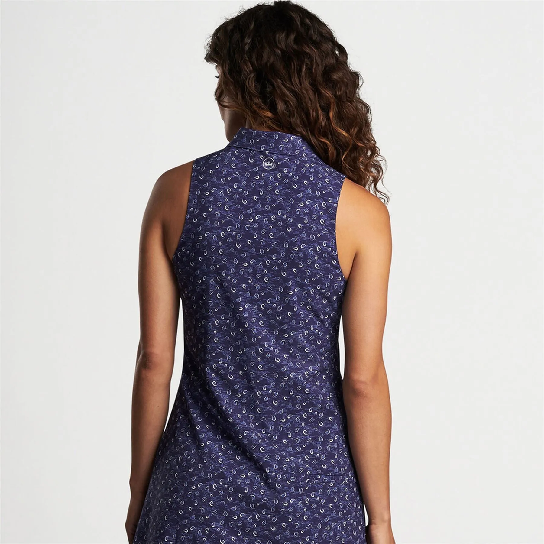 Womens Carner Tossed Paisley Sleeveless Sport Dress Navy - SS24