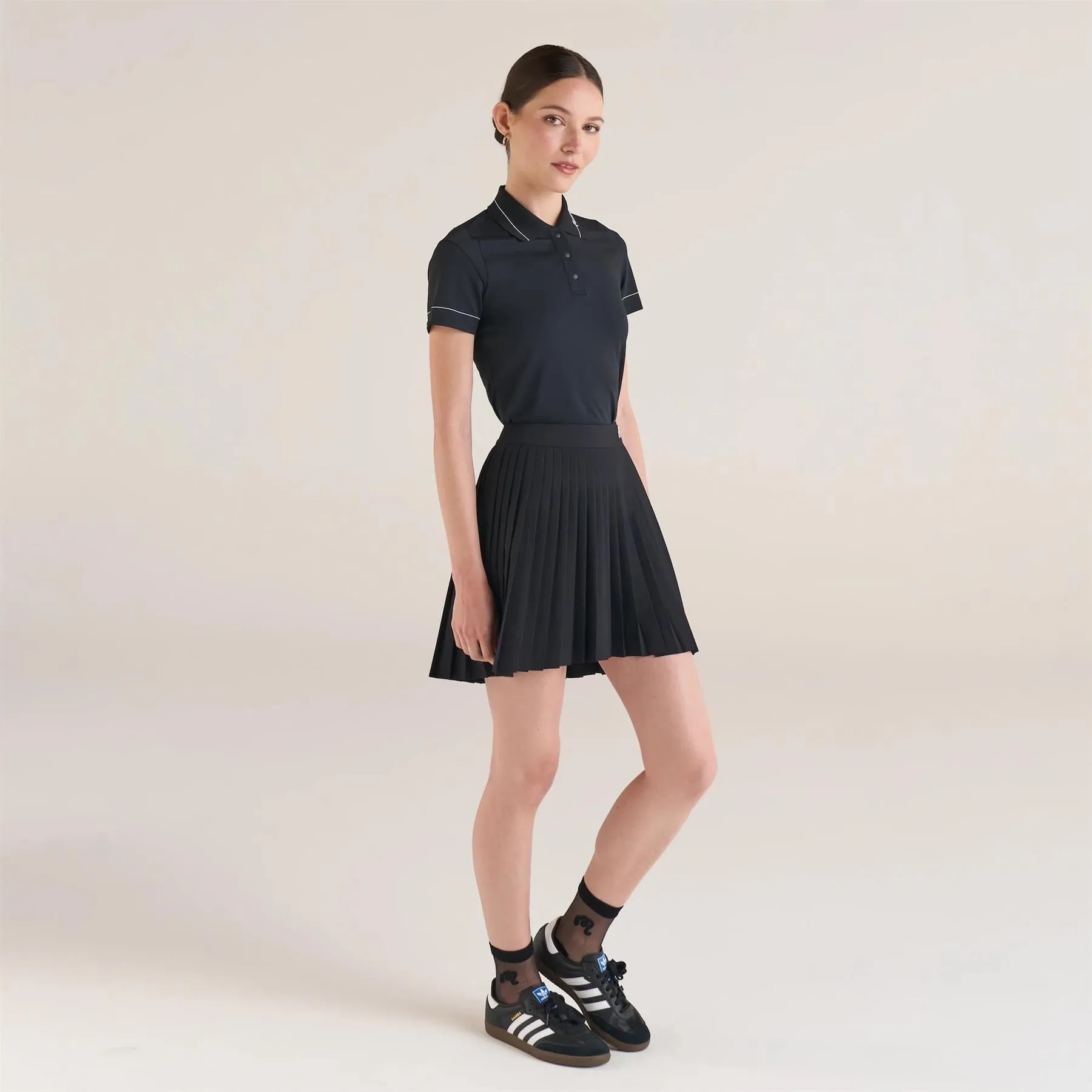 Womens Paloma Polo Black/Snow White - 2024