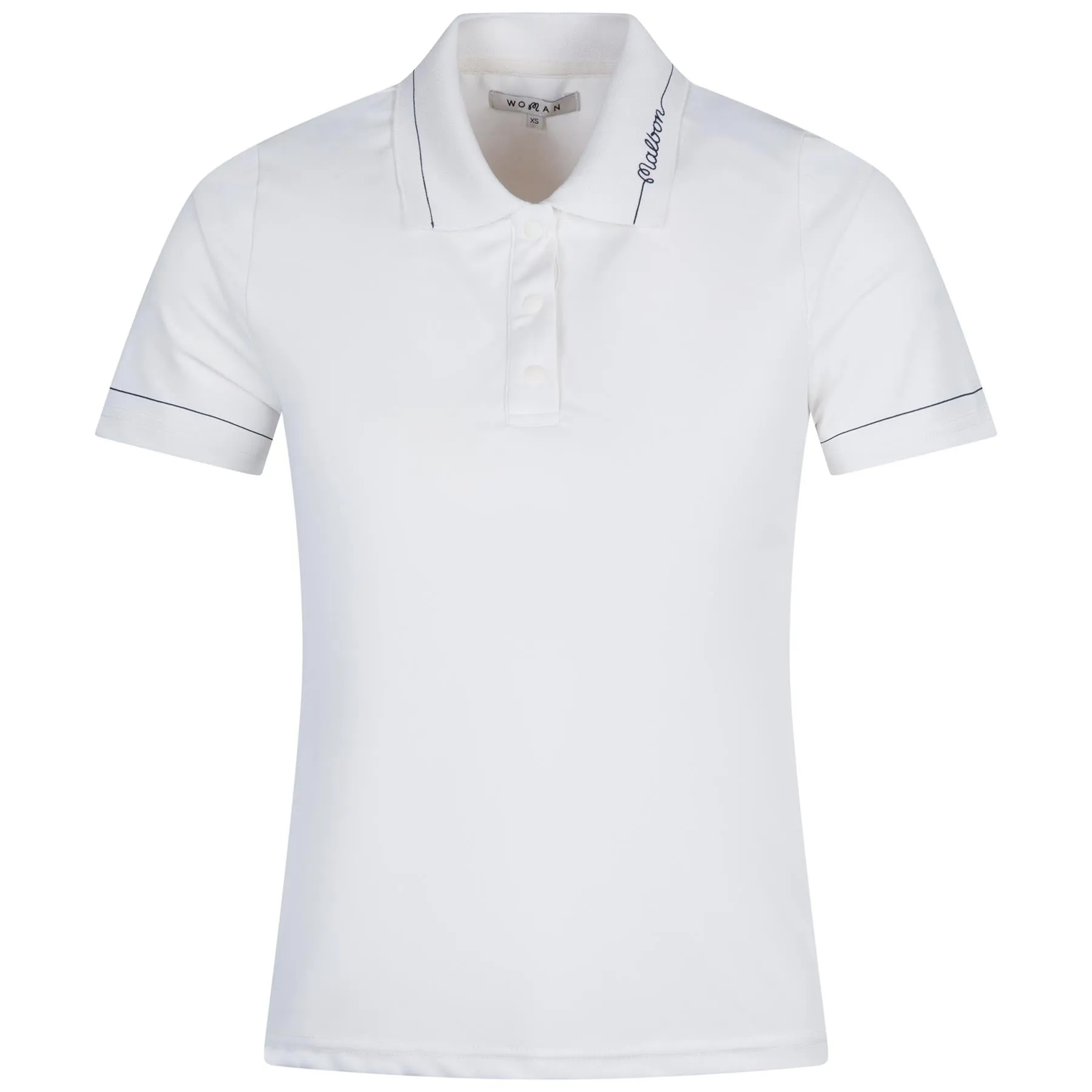 Womens Paloma Polo Snow White/Pageant Blue - 2024