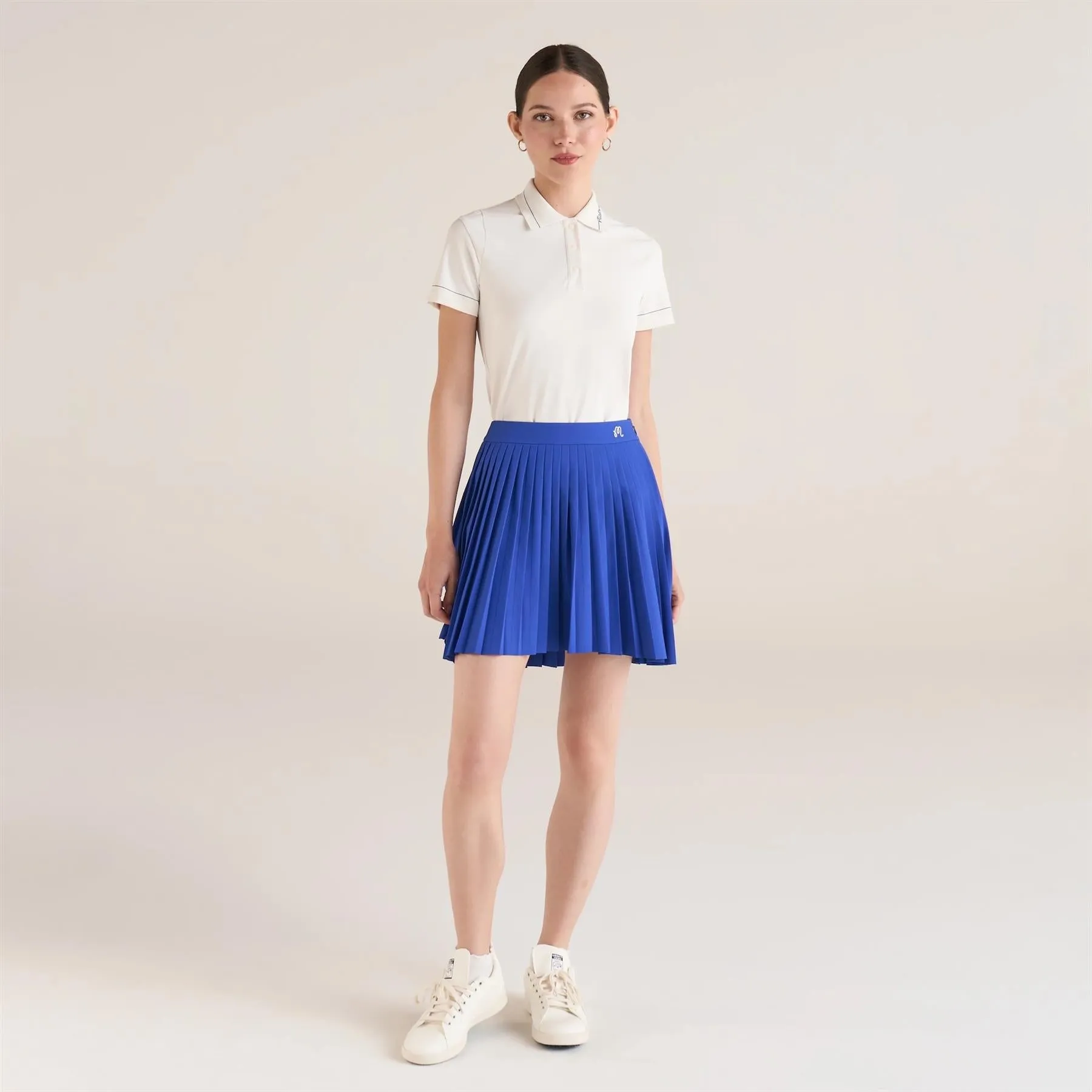 Womens Paloma Polo Snow White/Pageant Blue - 2024