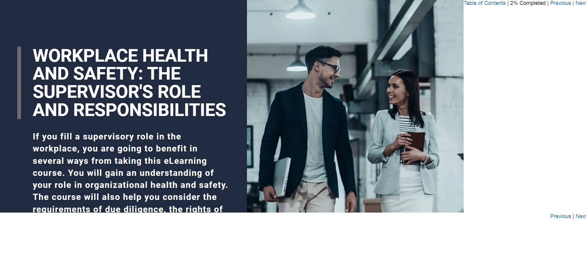 Workplace Health and Safety for Supervisors